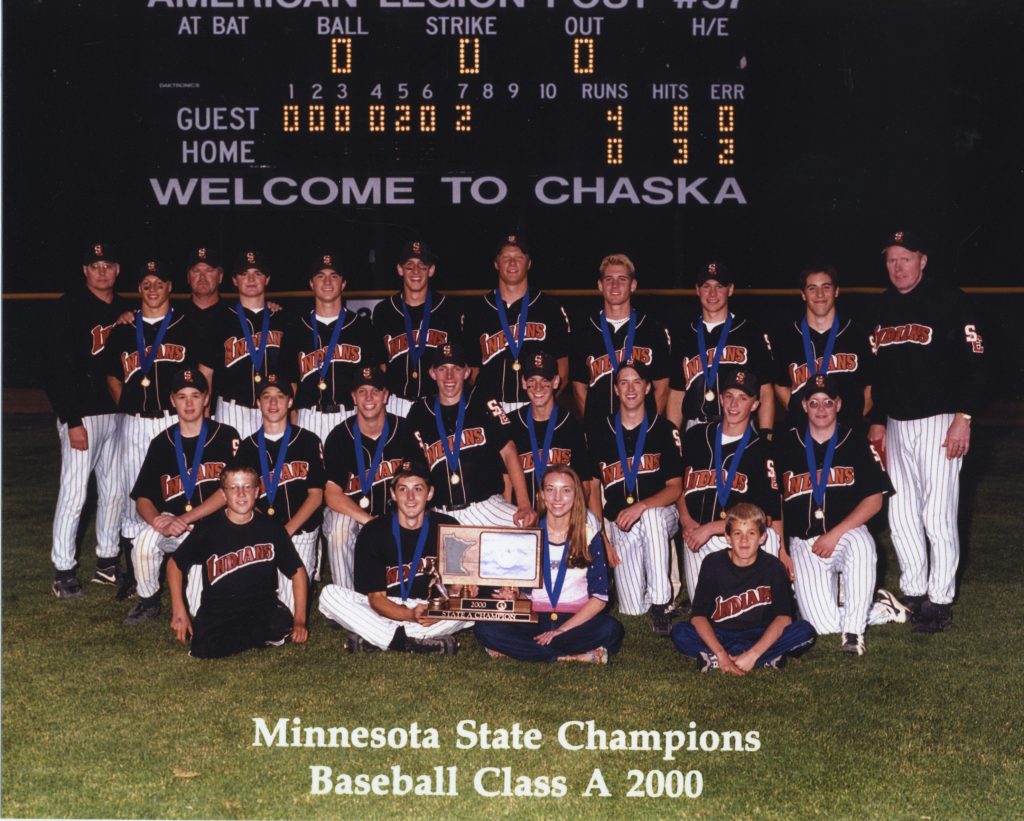 Front: Mike Petersen, Mike Beavens, Emily Lowther, Joey Walter. Center: Jacob Deibele, Ryan Helget, Marty Hoffman, Bryce Belseth, Josh Hadley, Jeremy Ibberson, B.J. Sprenger, Josh Schmid. Back: Coach John Hirschboeck, Loren Bear Havemeier, Coach Dean Deibele, Cole Deibele, Jim Eckstein, Steve Geschwind, Bryan chico Weiss, Cody Walter Ross Lendt, Mike Nachreiner, Coach Bruce Belseth