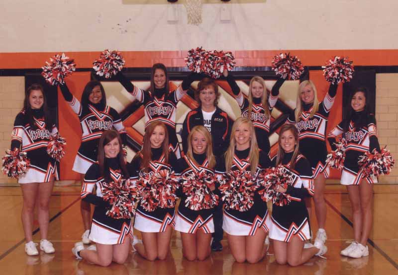 Back row: (L-R) Jeniffer Kotten, Justine Gonzalez, Josie Schieffert, Coach Betsy Jensen, Bailey Anderson< Kaylee Hillmer, Diana Villanueva. Front row: (L-R) Katlyn Tessmer, Shelby Jensen, Courtney Schmitt, Carly Jensen, Hanna Sellner