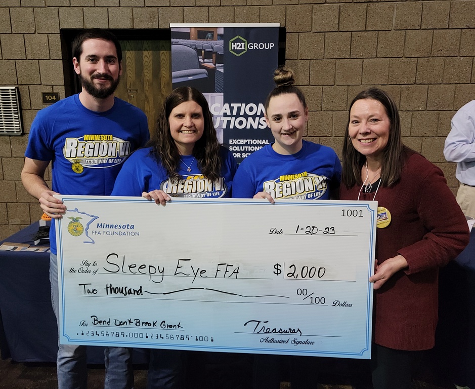 Sleepy Eye FFA Chapter awarded Bend, Don’t Break Mental Health Wellness ...