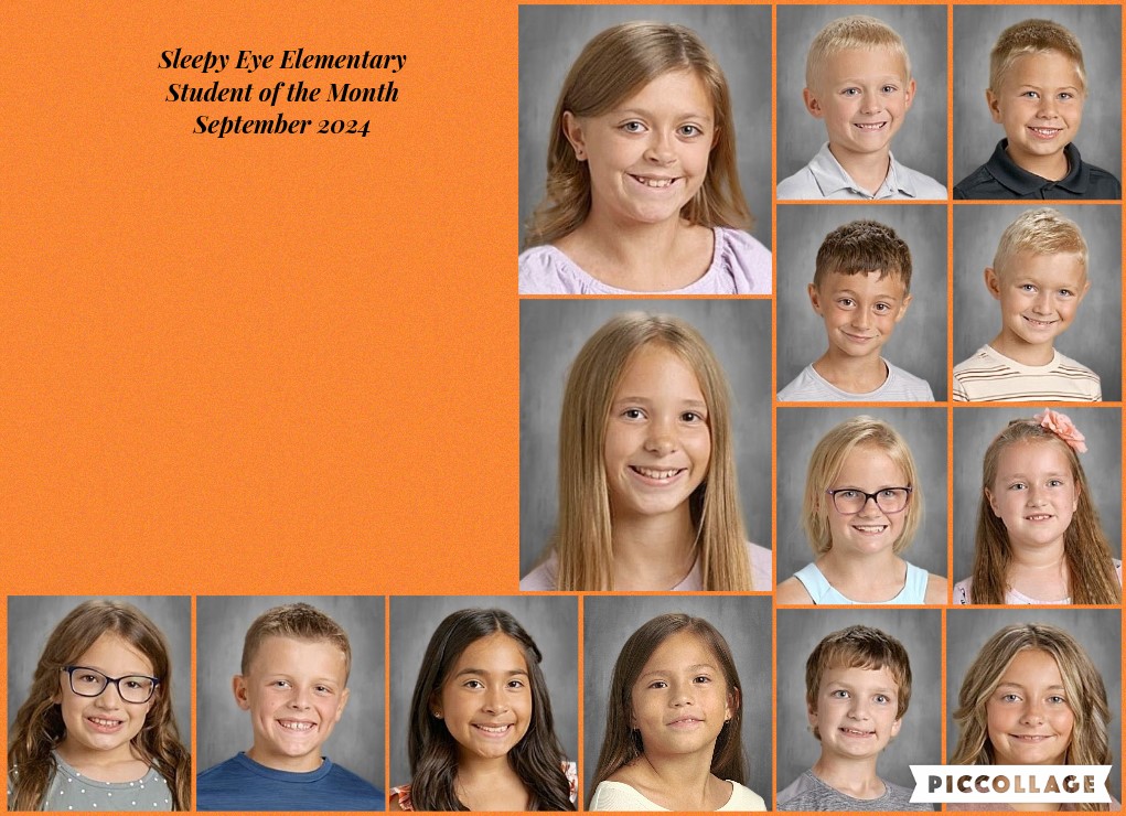 Sleepy Eye Elementary Students of the Month